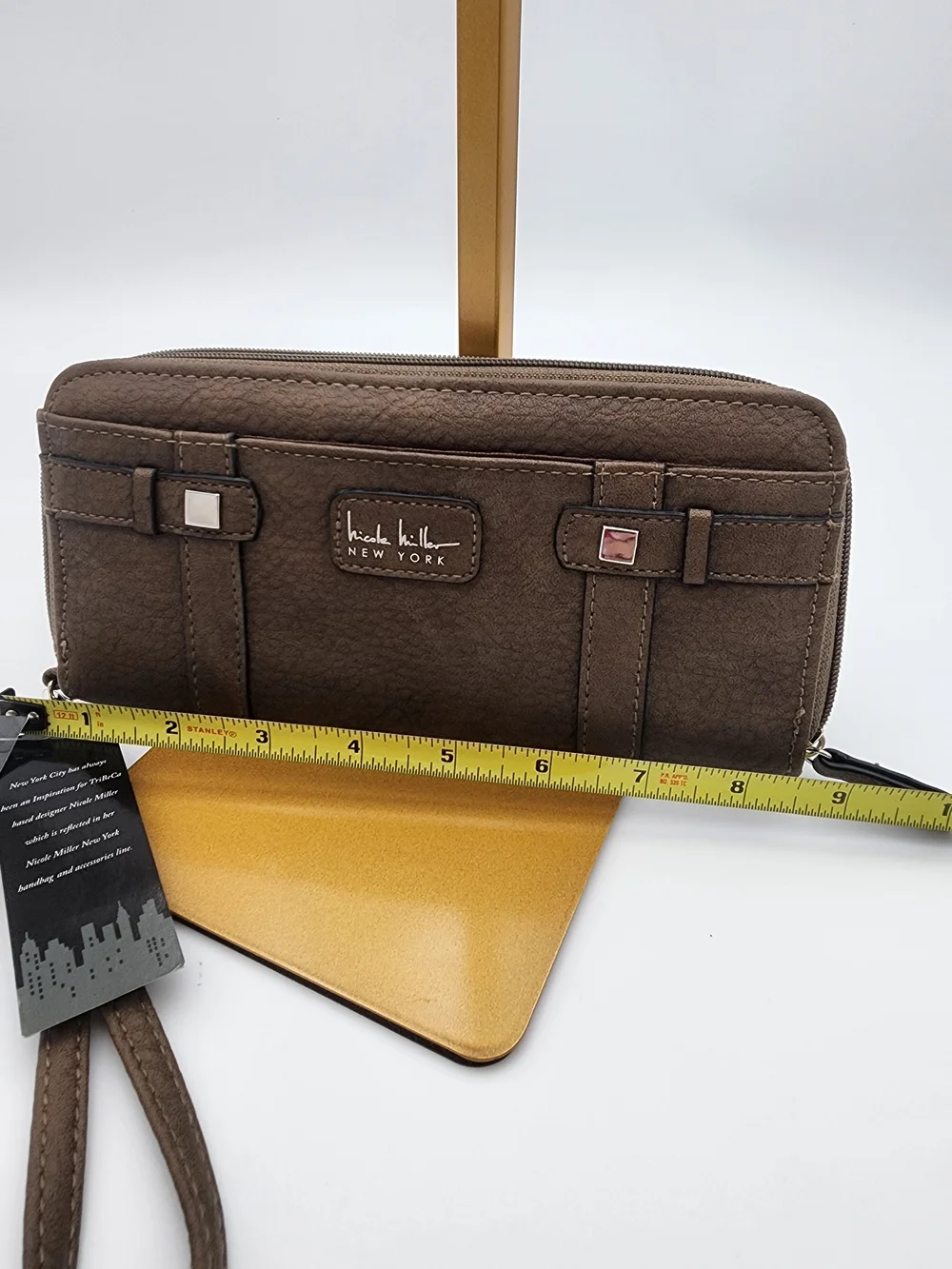 Nicole Miller New York Brown Men’s Crossbody Wallet